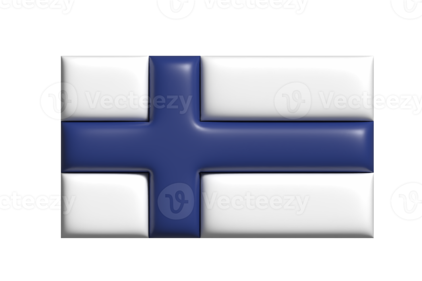 finland flagga. 3d framställa png