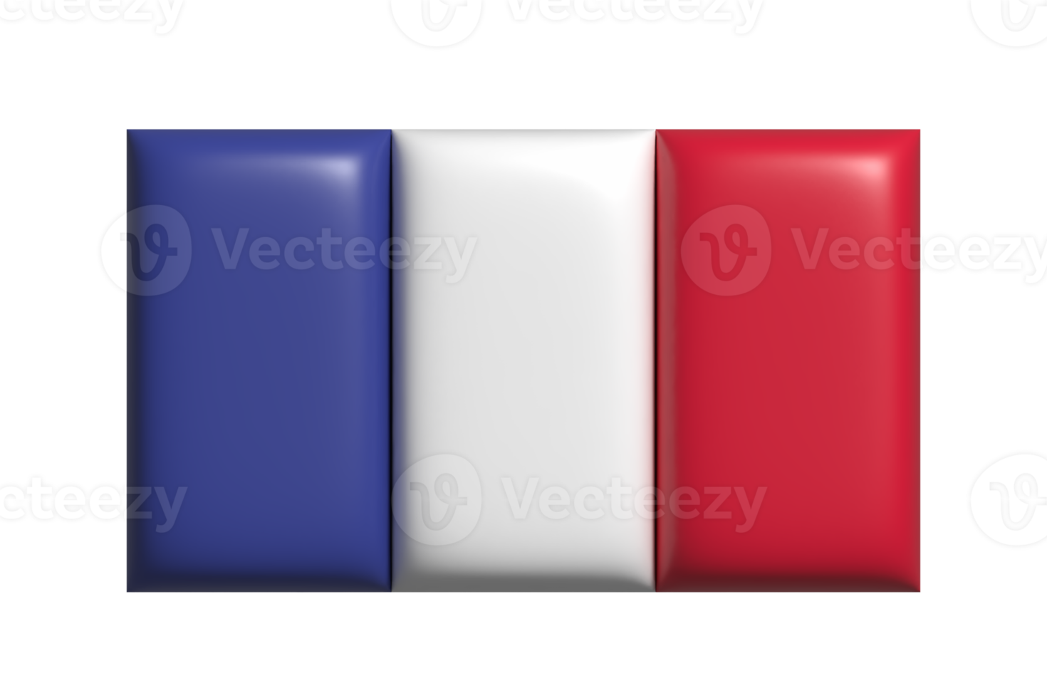 France flag. 3d render png