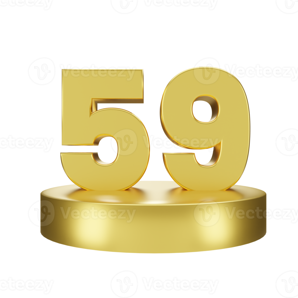 nombre 59 sur le d'or podium png