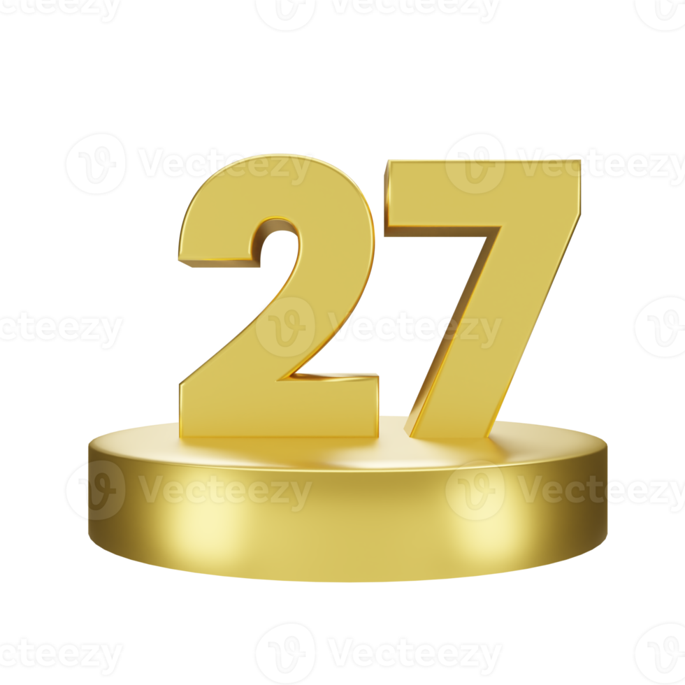 number 27 on the golden podium png