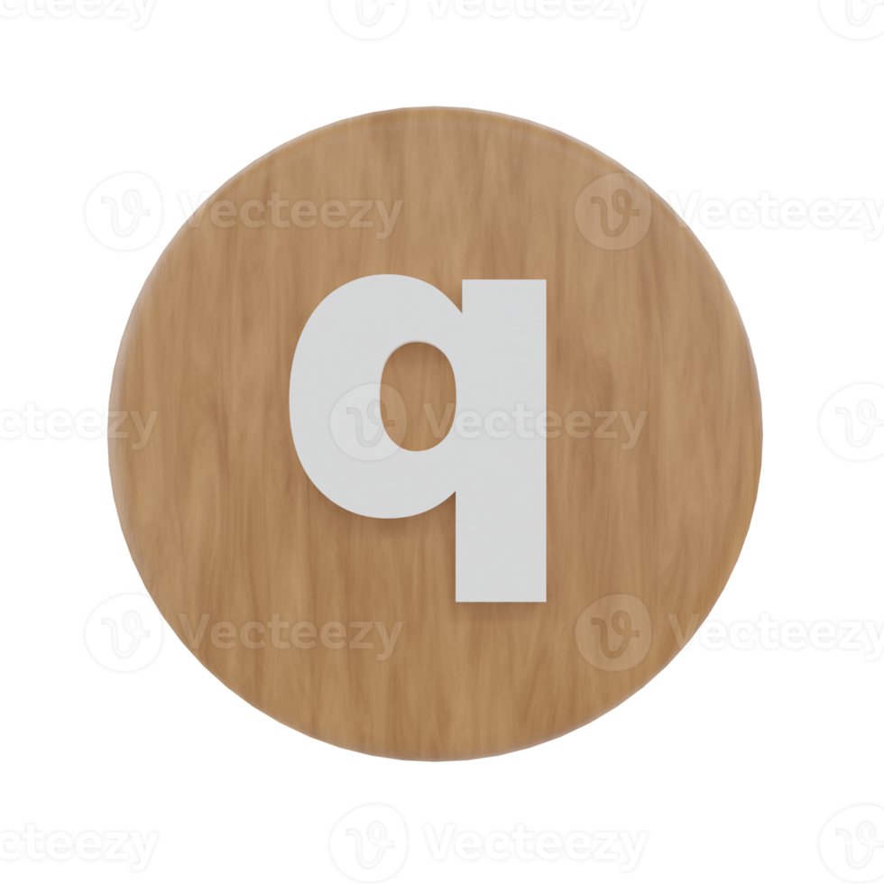 Letter q on shape round png