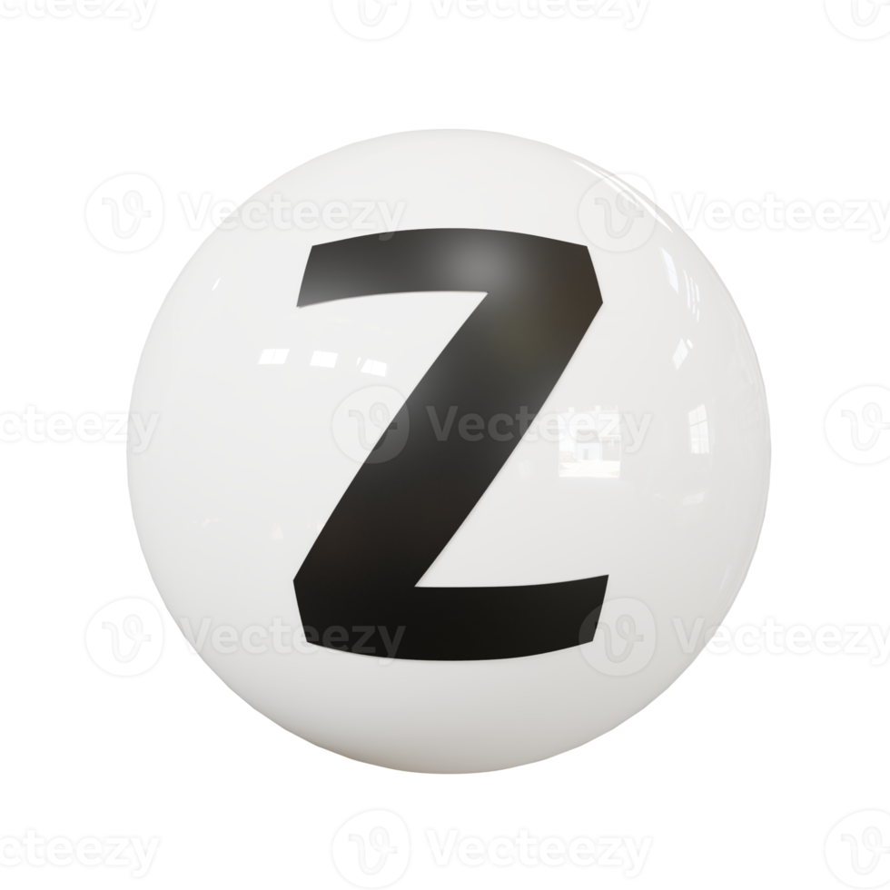 Ball letter Z png