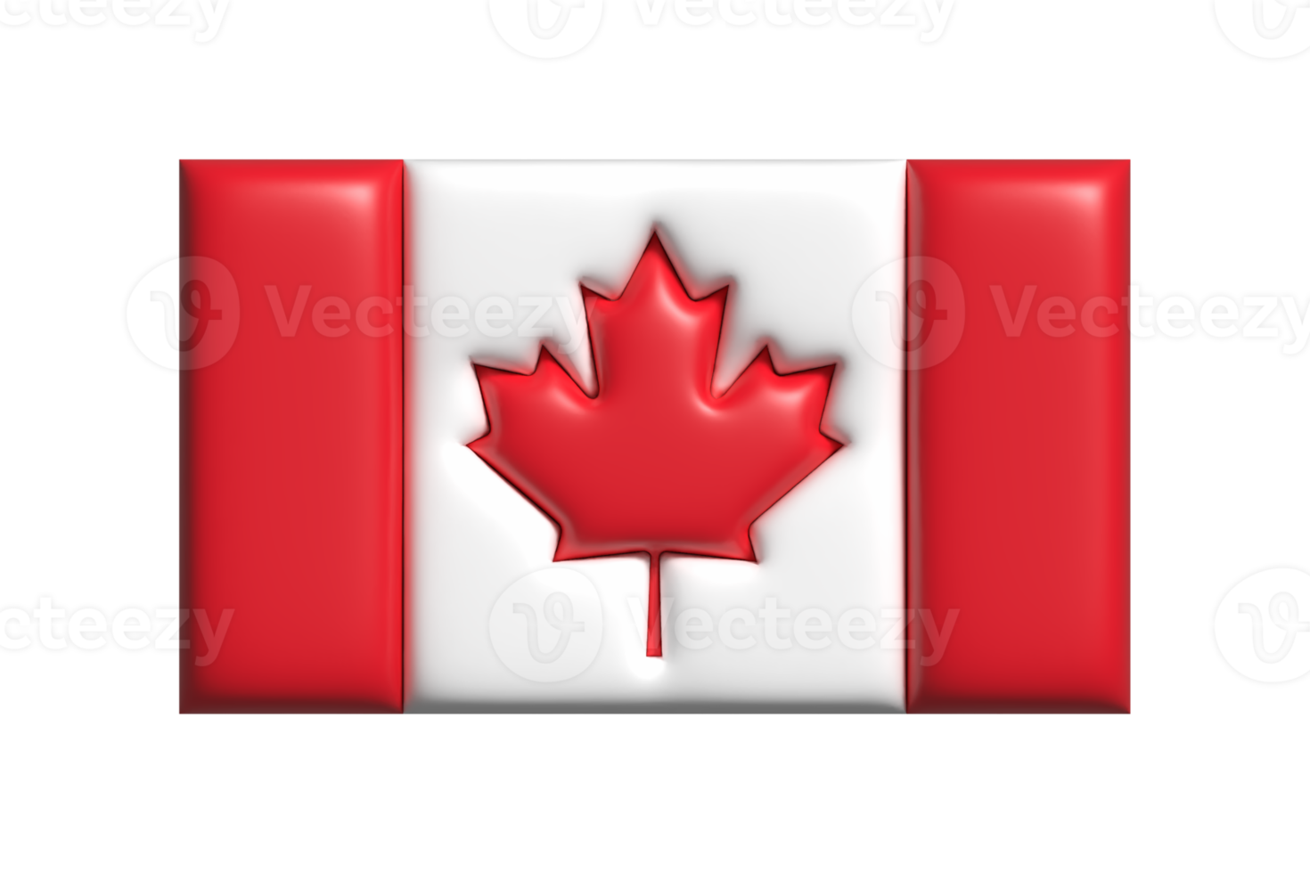 Canadá bandera. 3d hacer png