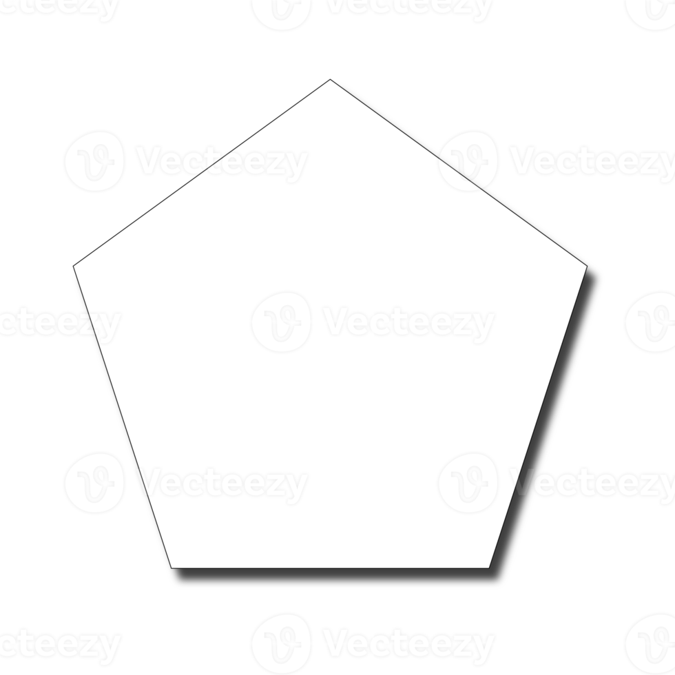 Geometric shape with shadow png