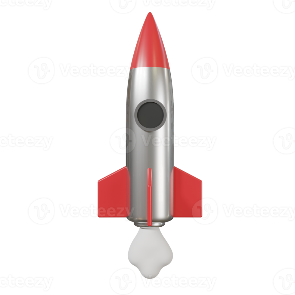 Rocket. 3d render png