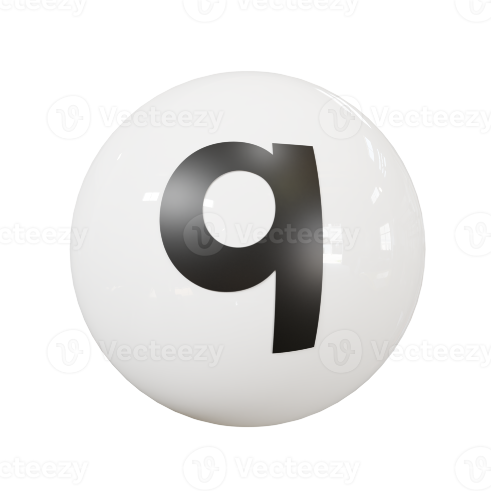 Ball letter q png