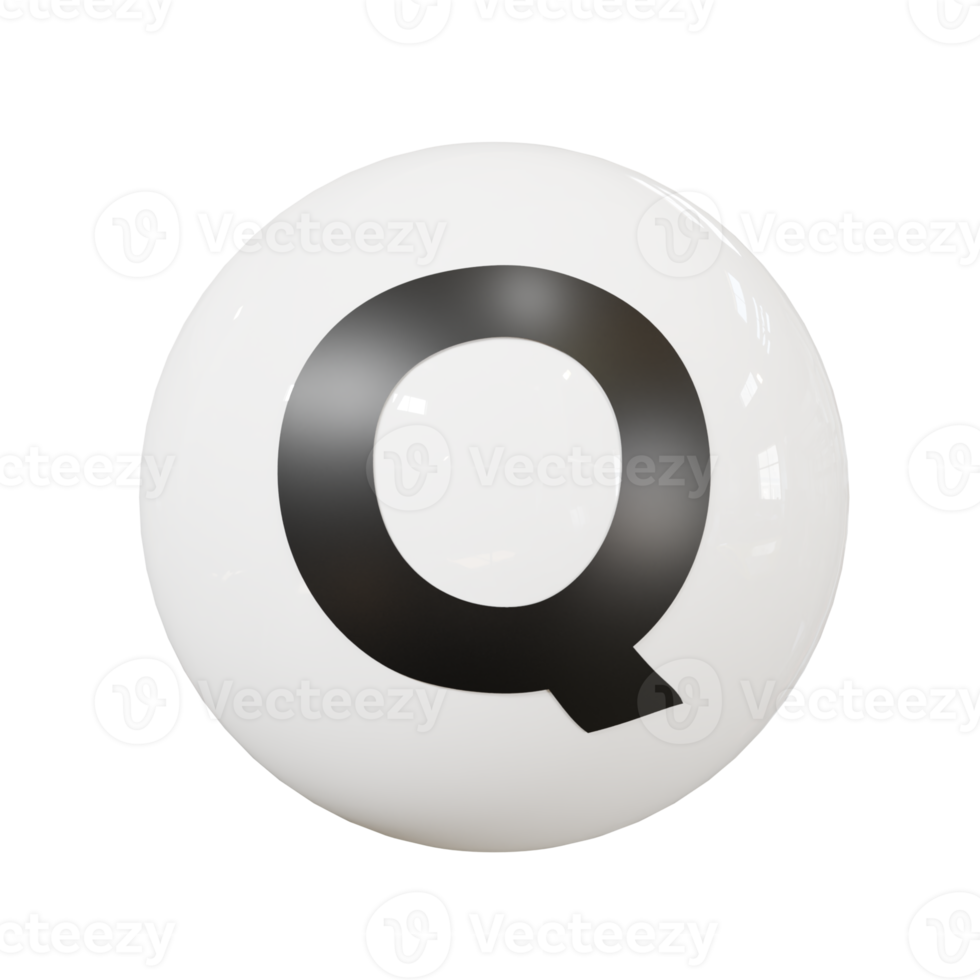 Ball letter Q png