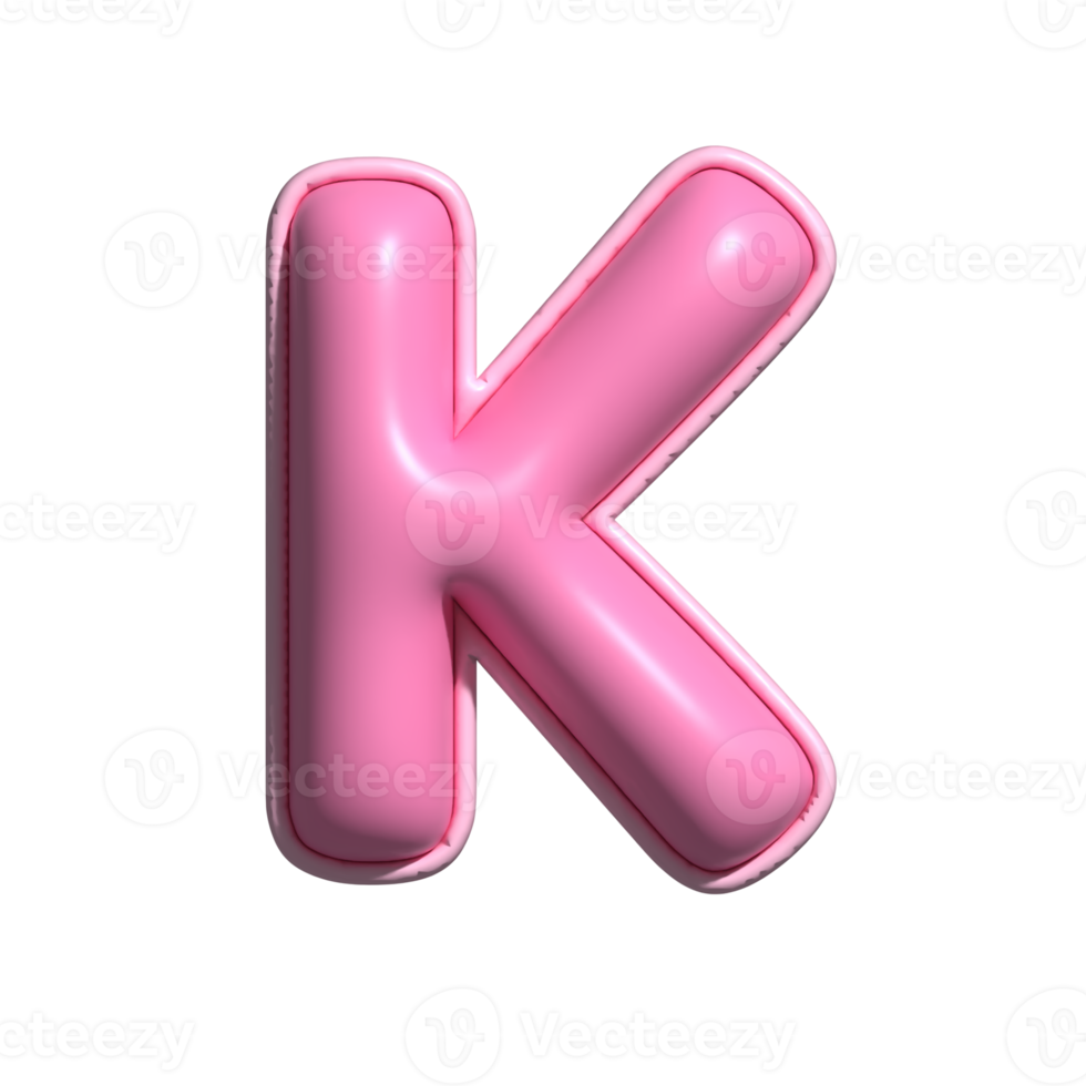 lettre k rose alphabet brillant png