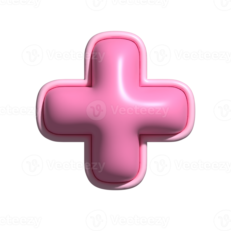 Addition Symbol Pink