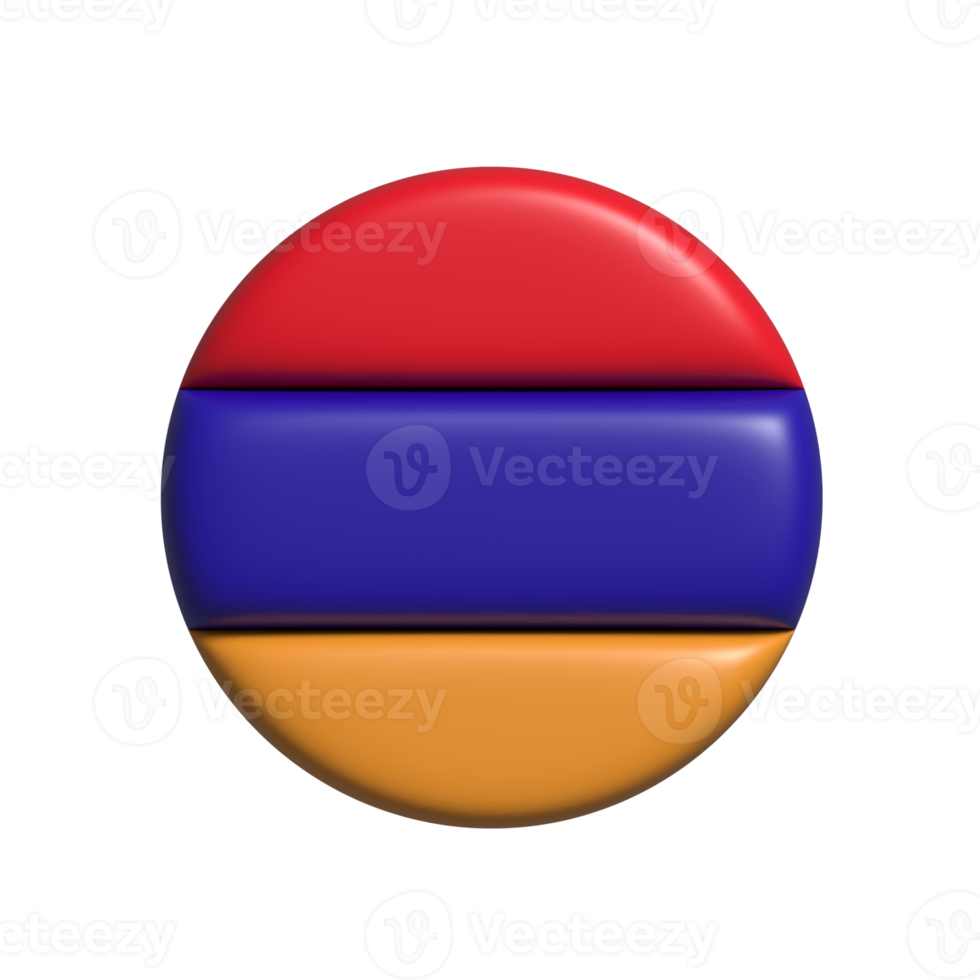 Armenia flag. 3d render png
