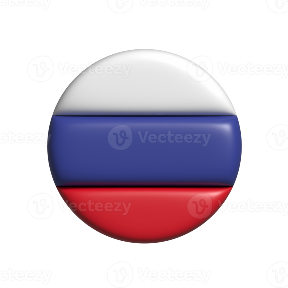 Rusland vlag. 3d geven png