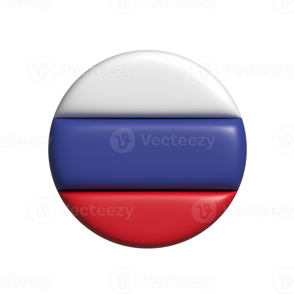 Russland Flagge. 3d machen png