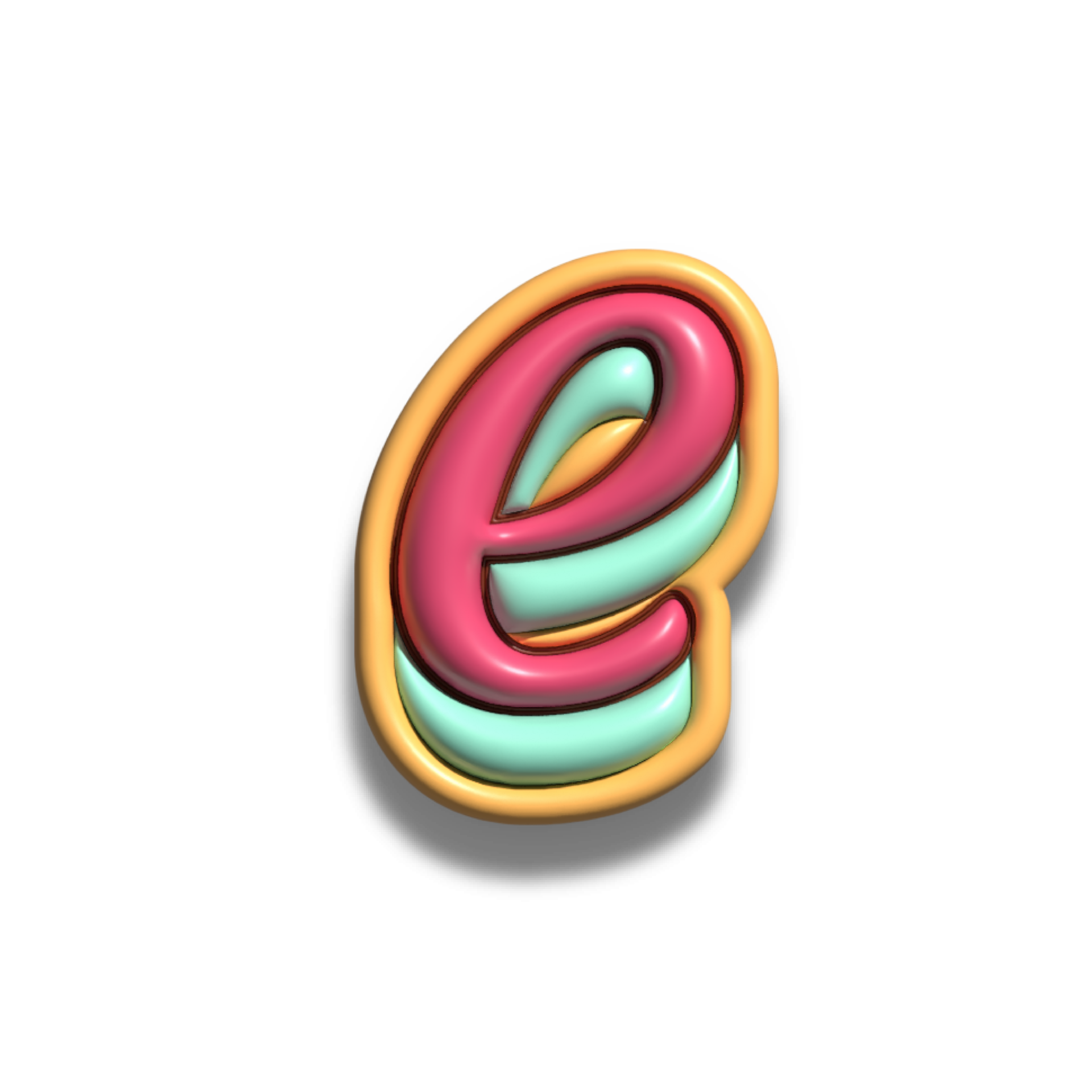 Letter E Glossy 3d Font 22286610 PNG