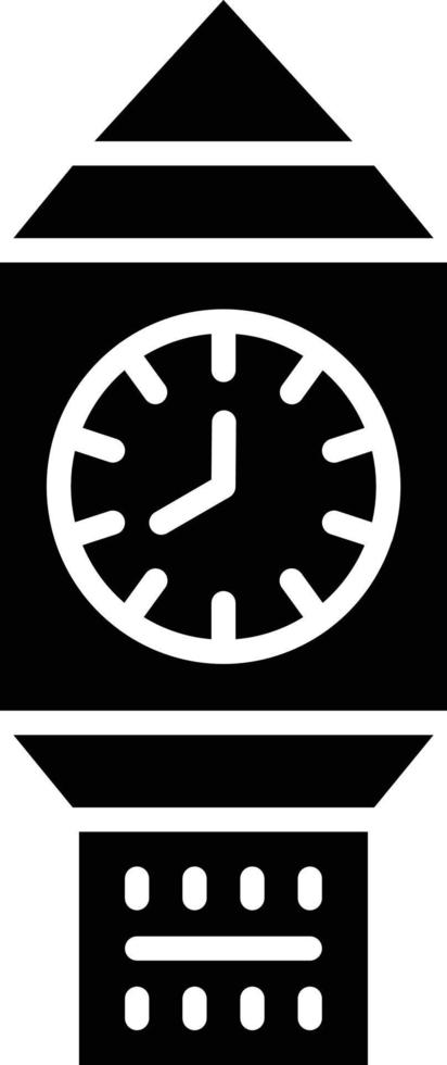 vector diseño reloj torre icono estilo