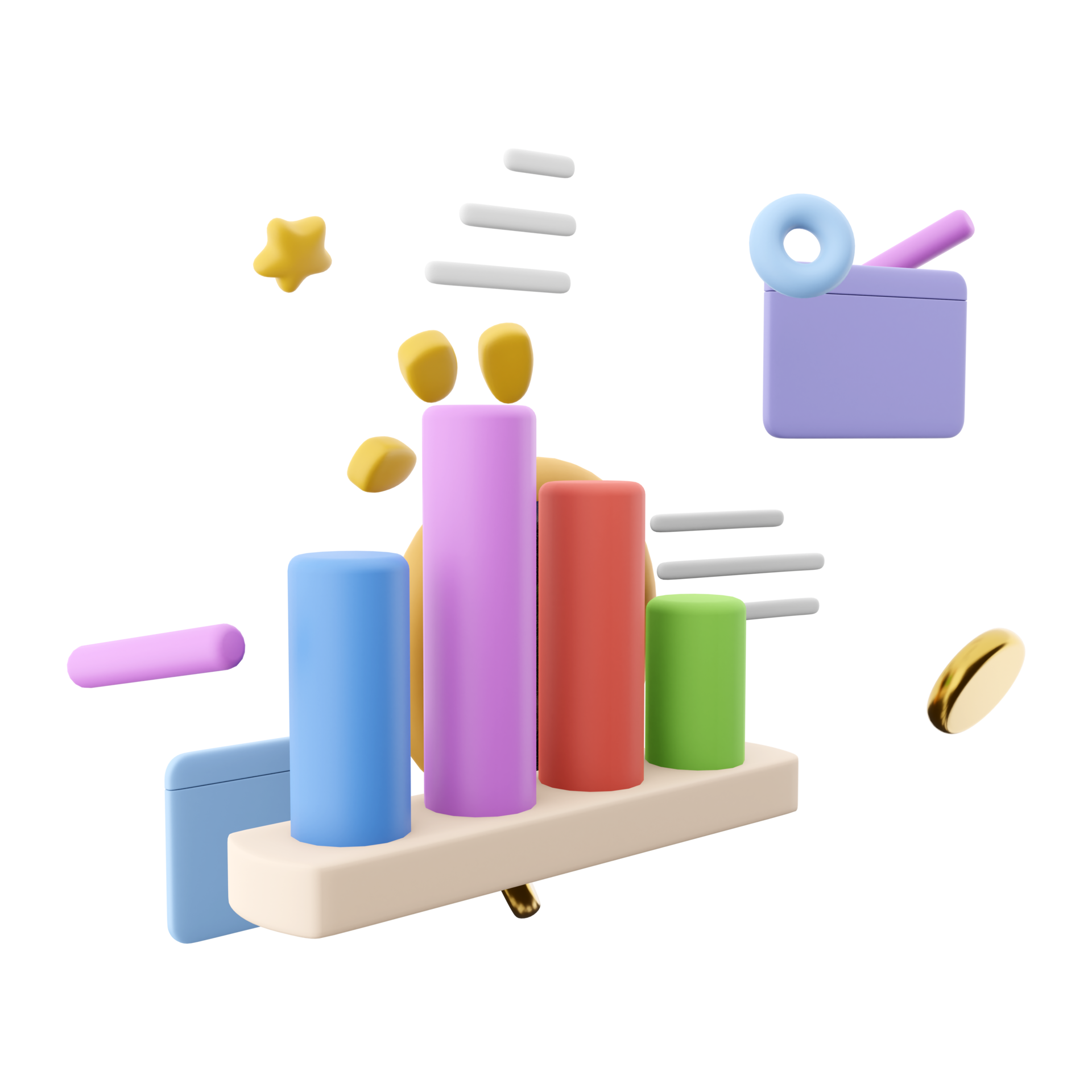 3d Rendering Marketing Research With Chart And A Magnifying Glass Icon 3d Rendering Marketing Research With Chart And A Magnifying Glass Icon