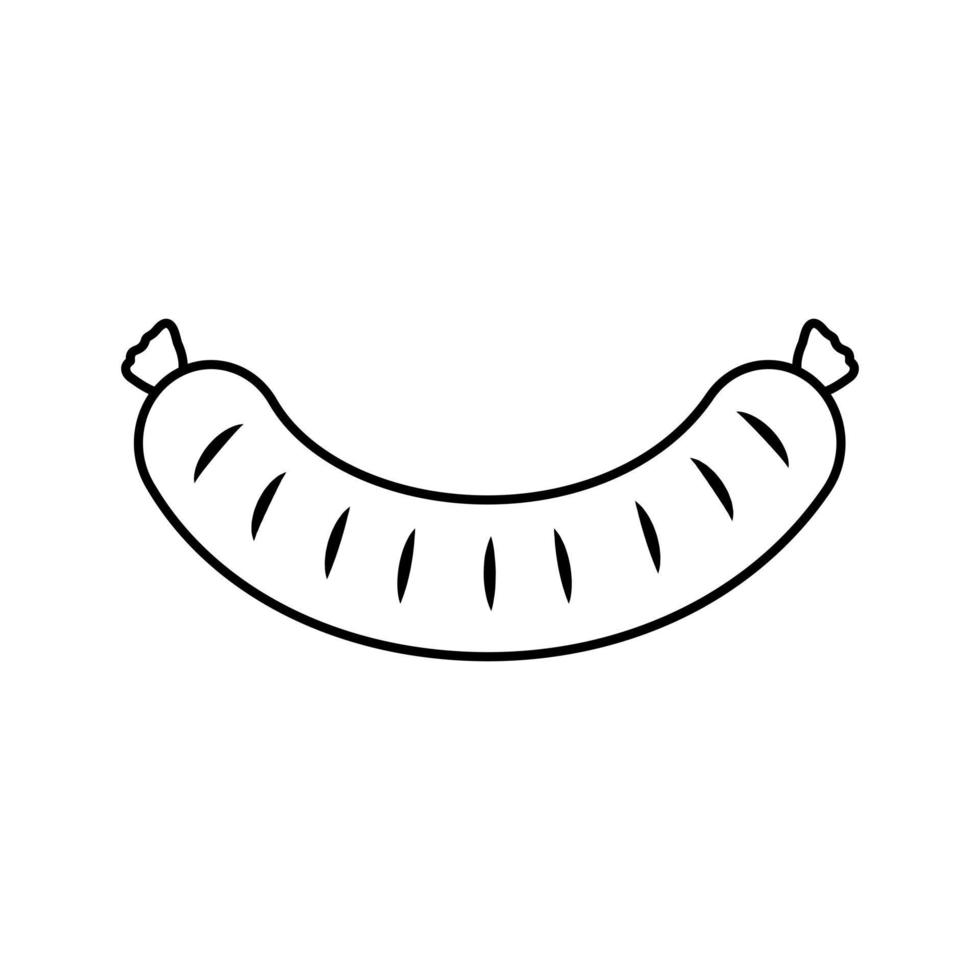 Sausages icon vector. Meat products illustration sign. BBQ symbol or logo. vector