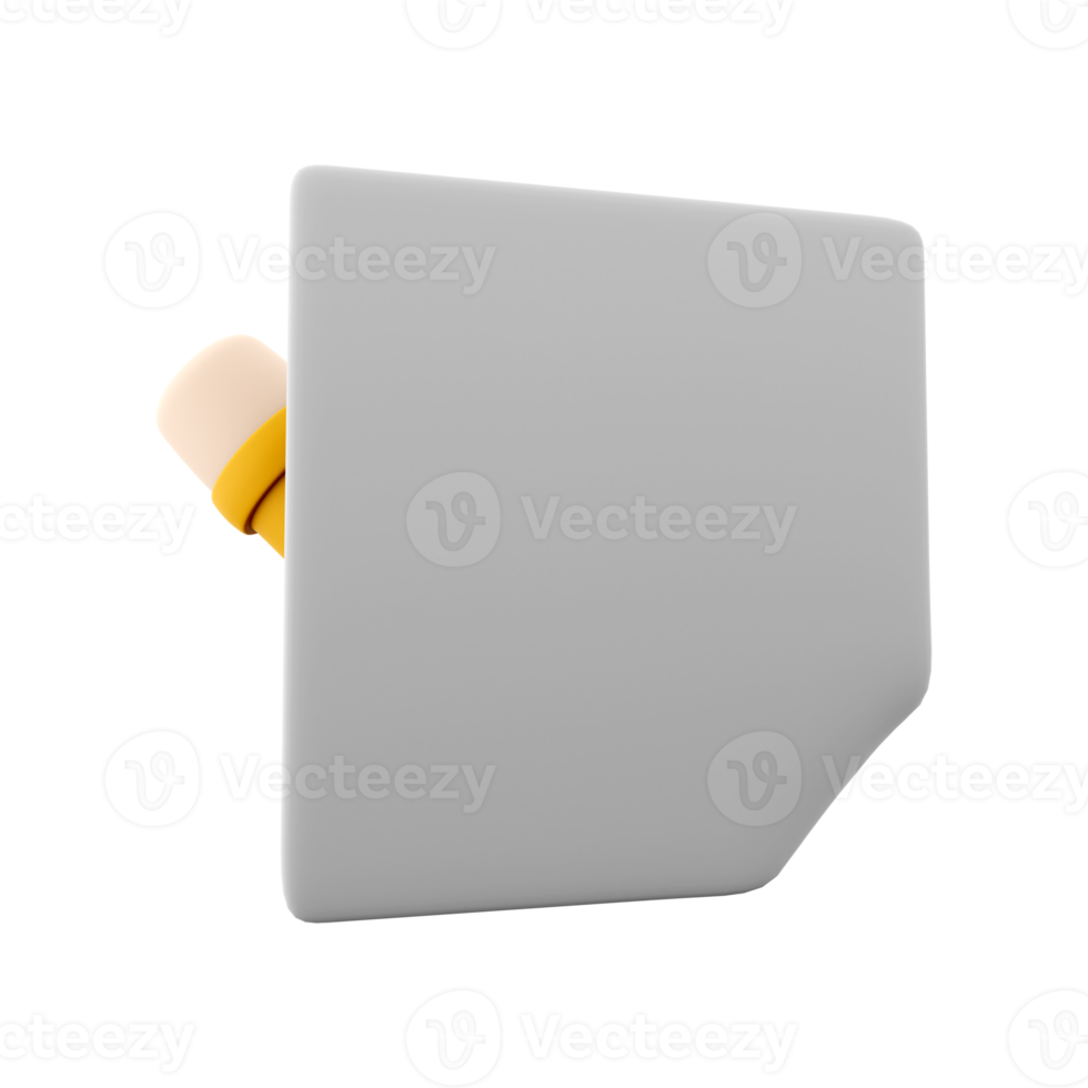 3d Renderização prancheta e lápis ícone. 3d render escrevendo rext com lápis em prancheta ícone. prancheta e lápis. png