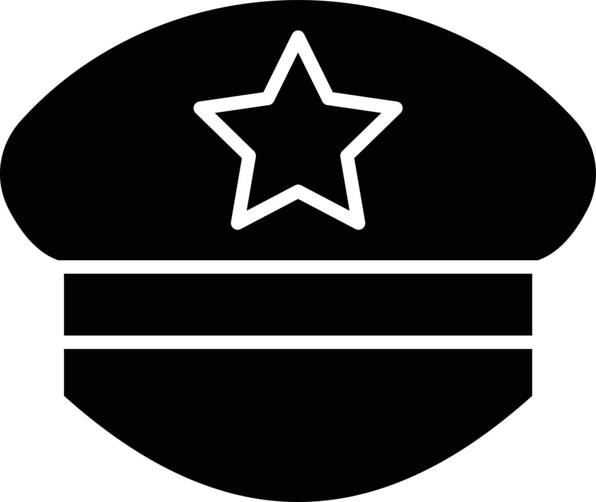 vector diseño policía sombrero icono estilo