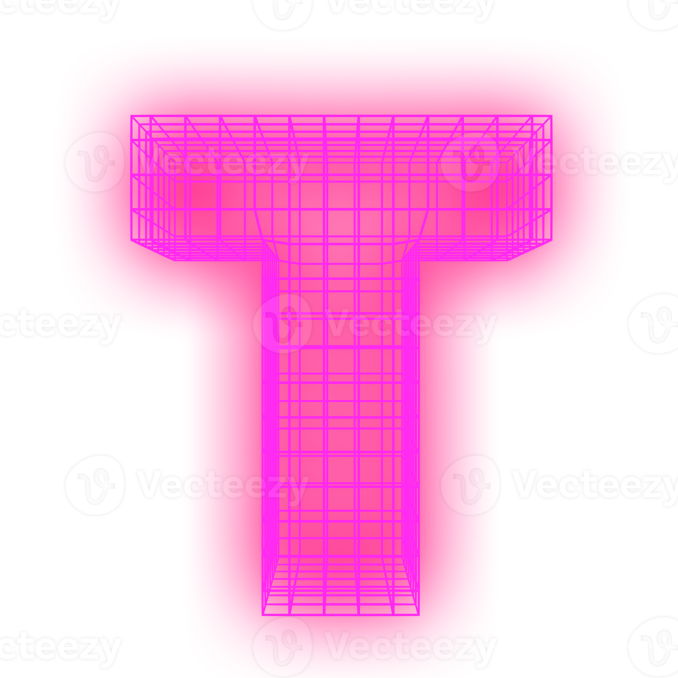 lettre la grille néon png
