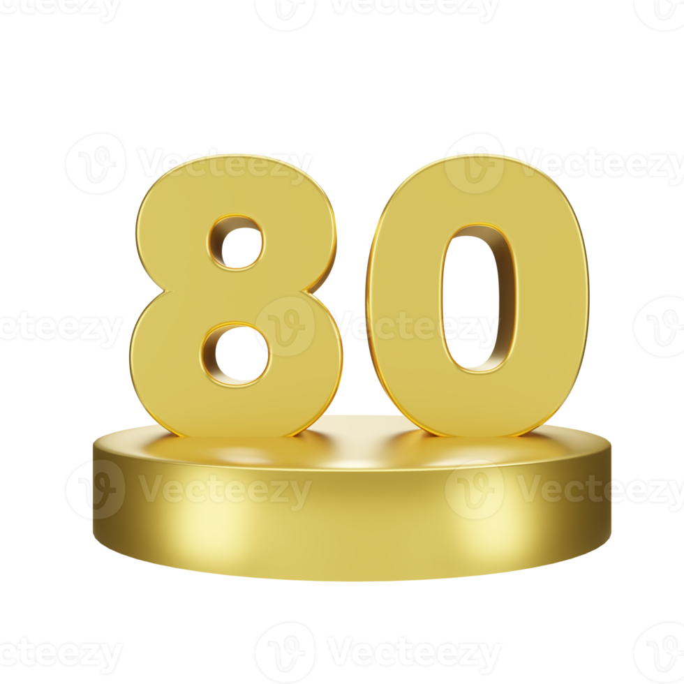 number 80 on the golden podium png