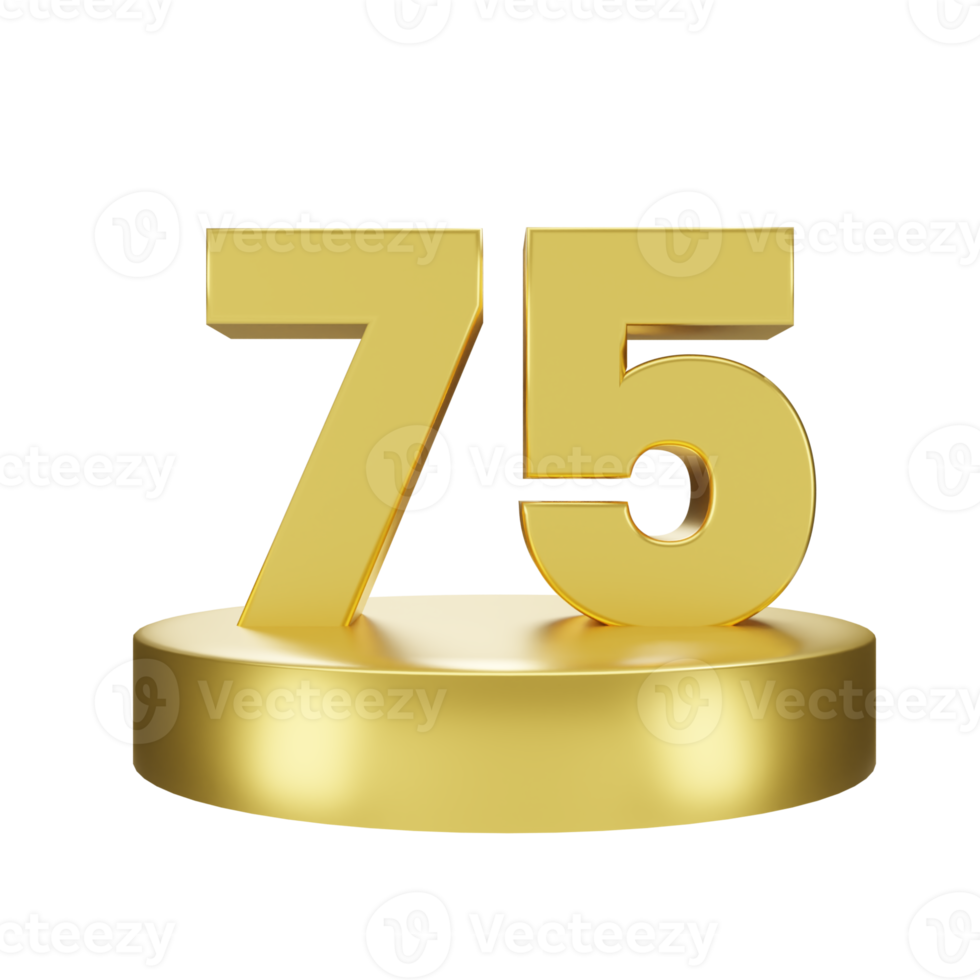 number 75 on the golden podium png
