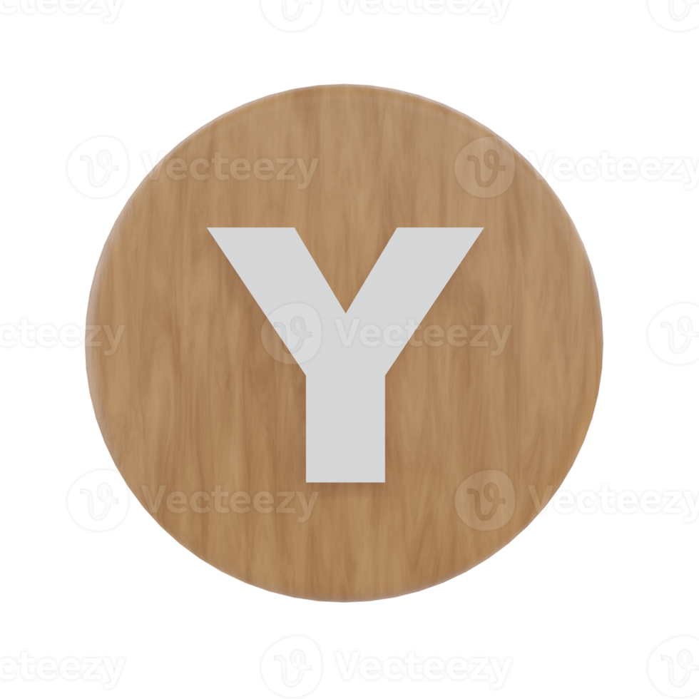 Letter Y on shape round png