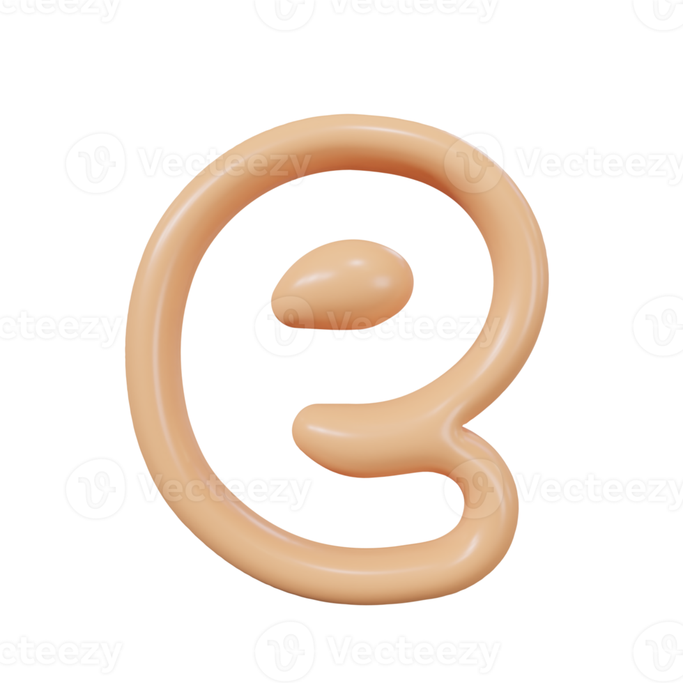 letter e color glossy outline png