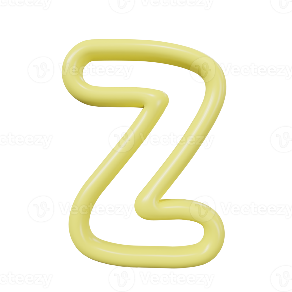 letter Z color glossy outline png