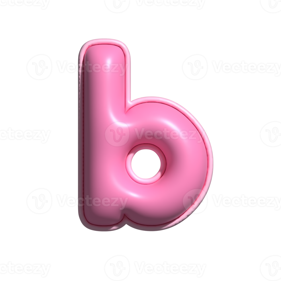 Letter b pink alphabet glossy png