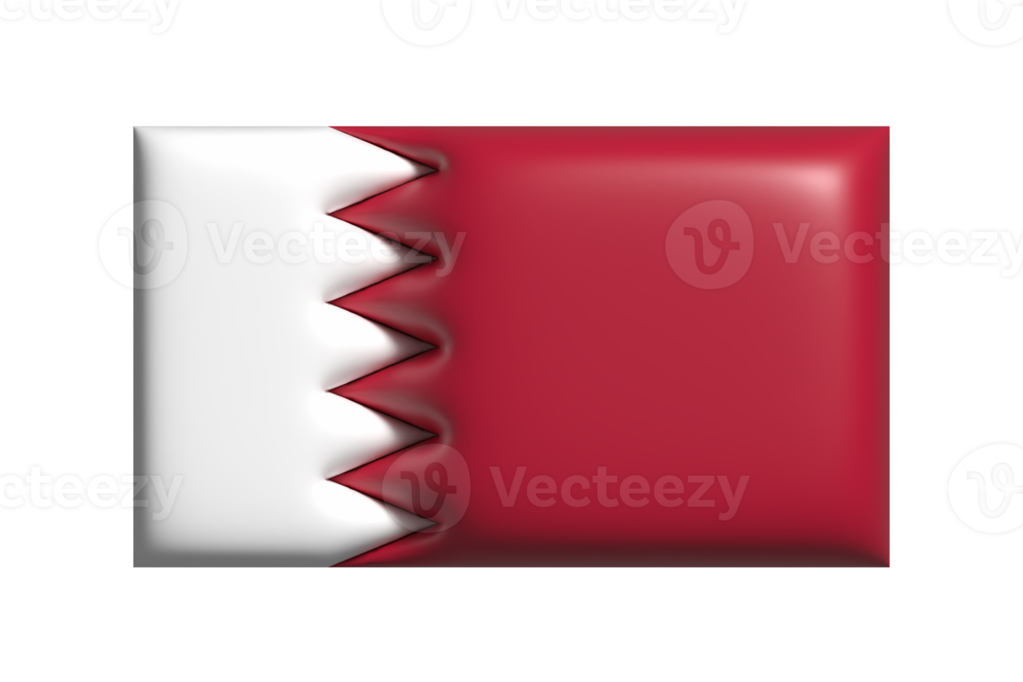 Bahrein vlag. 3d geven png