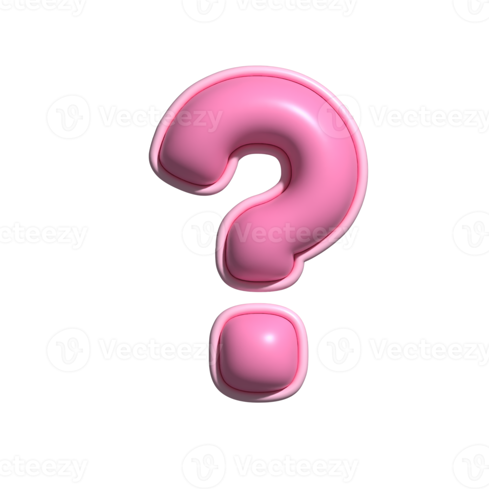 question mark pink alphabet glossy 22287293 PNG