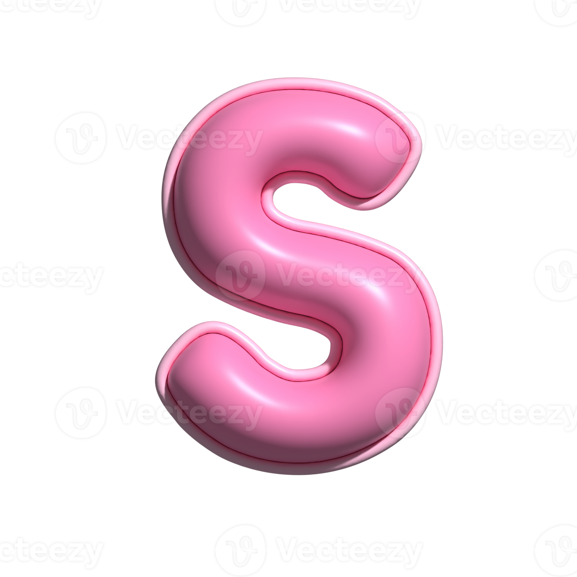 Letter S pink alphabet glossy 22287295 PNG