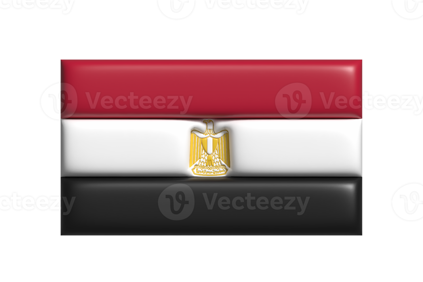 Egito bandeira. 3d render png