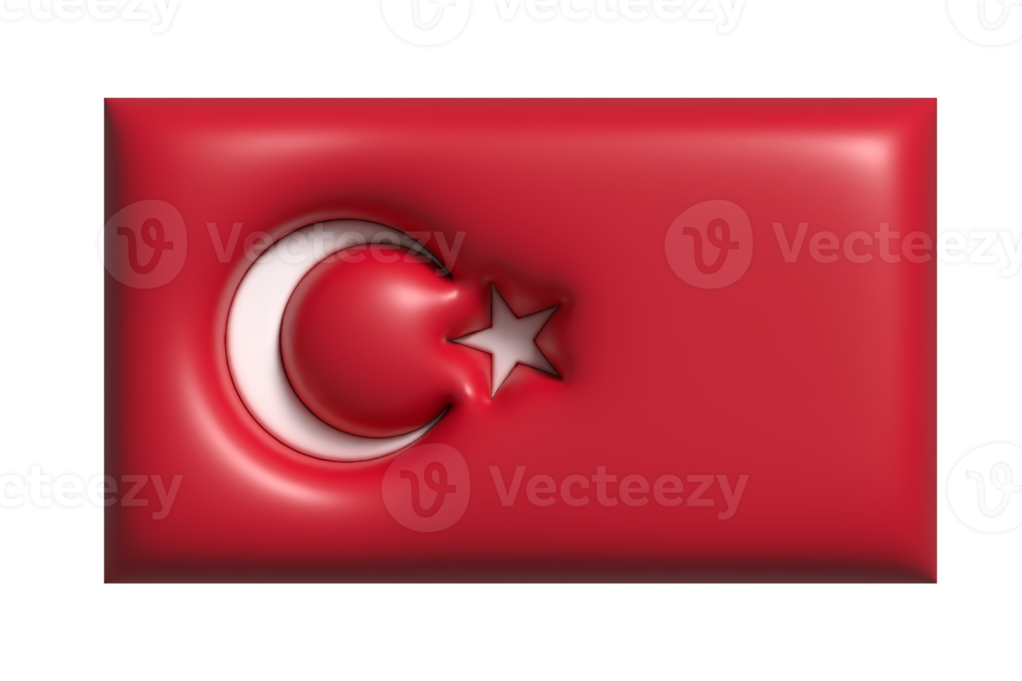 Turkey flag. 3d render 22287302 PNG