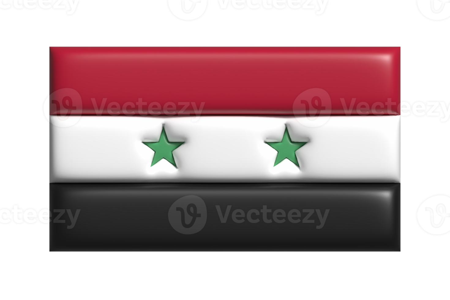 Syria flag. 3d render png