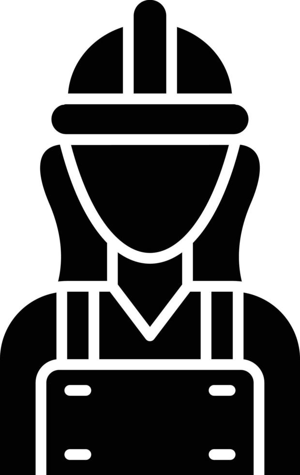 Vector Design Lady Worker Icon Style