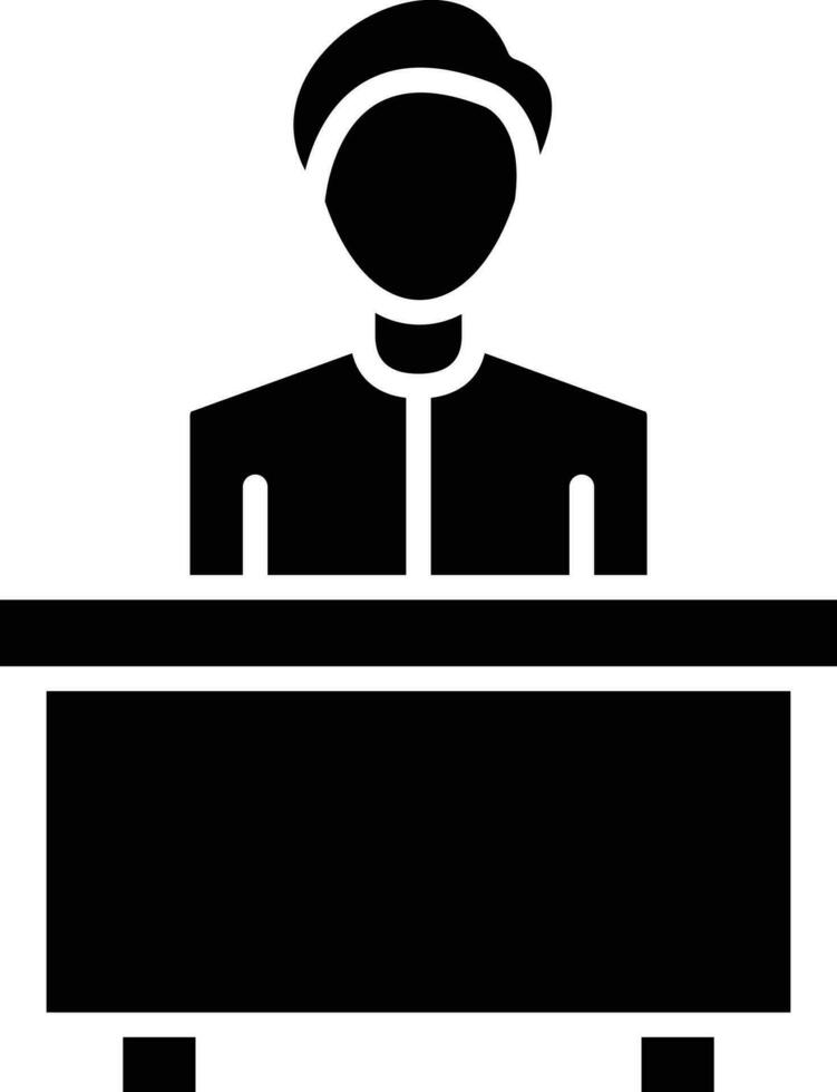 Vector Design Reception Desk Icon Style