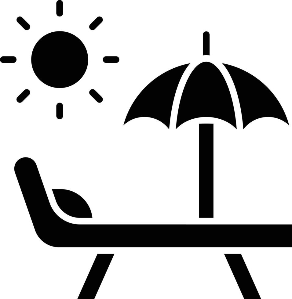 Vector Design Sun Bed Icon Style