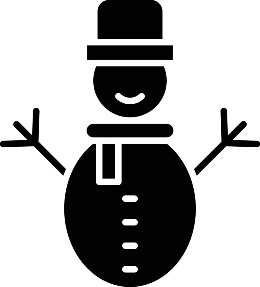 vector diseño monigote de nieve icono estilo