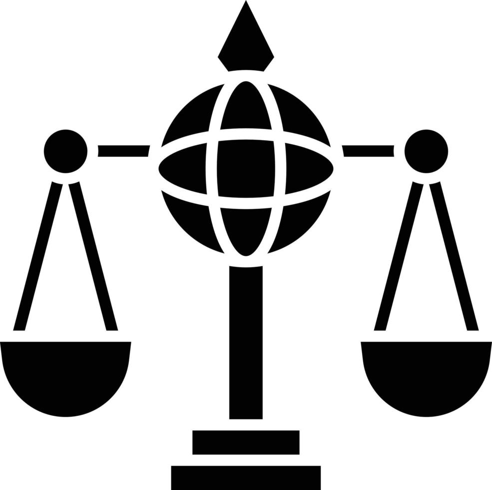 vector diseño global ley icono estilo