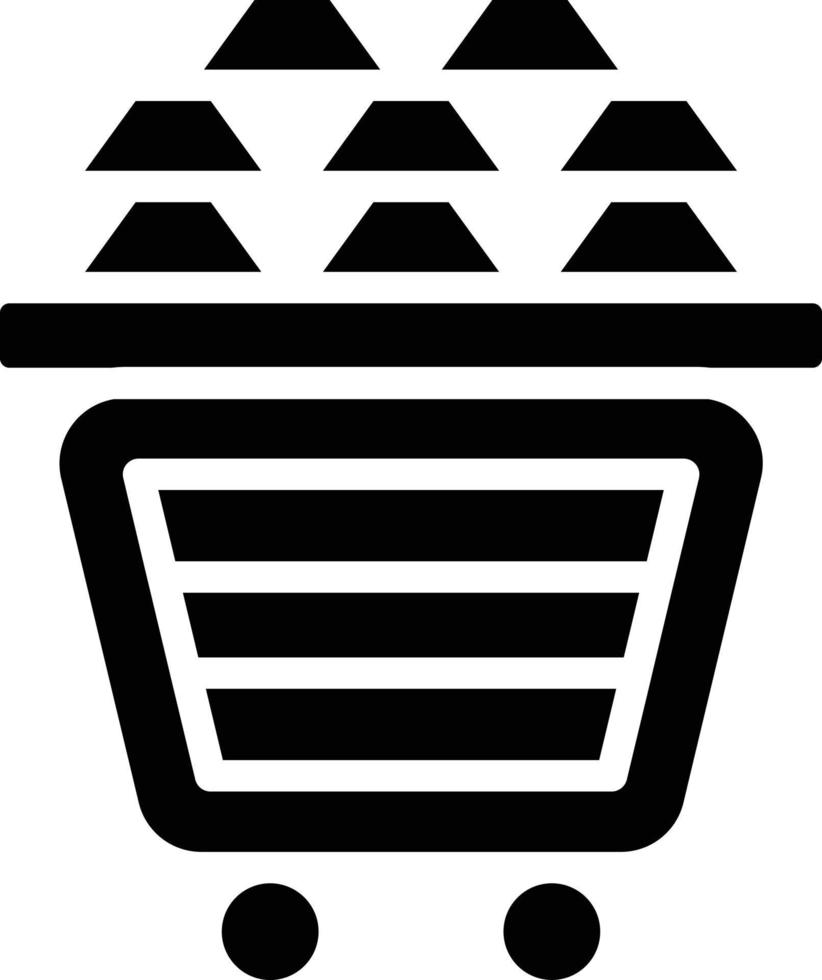 Gold Cart Vector Icon Style