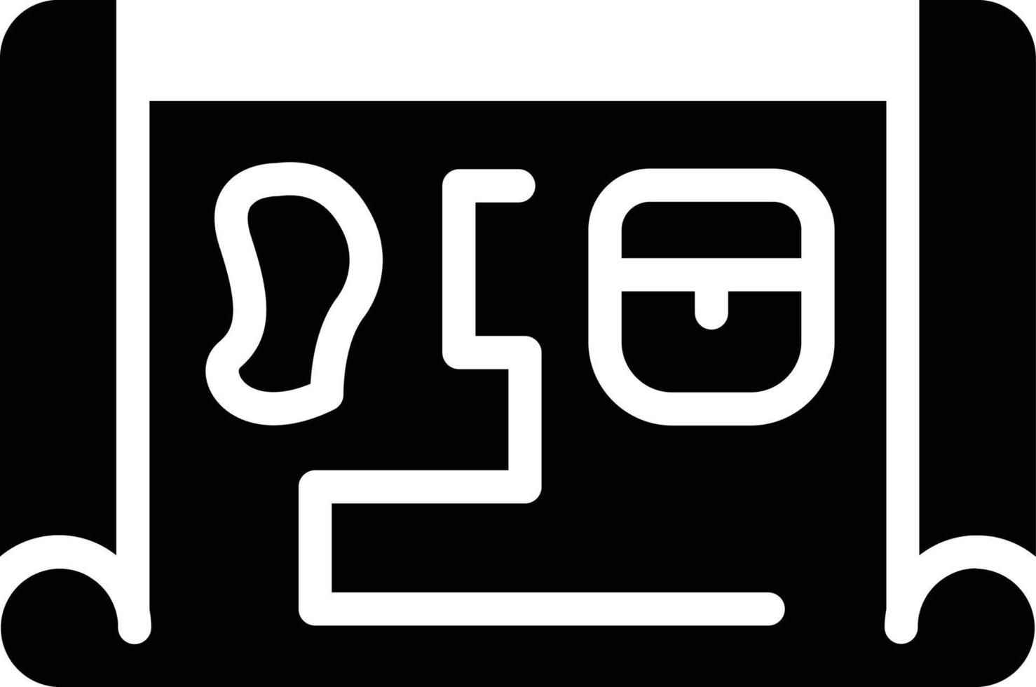 Treasure Map Vector Icon Style