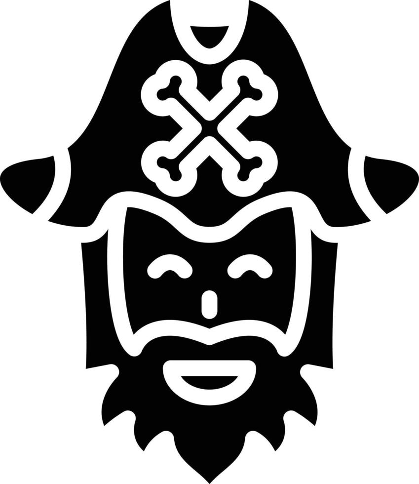 Pirate Beard Vector Icon Style