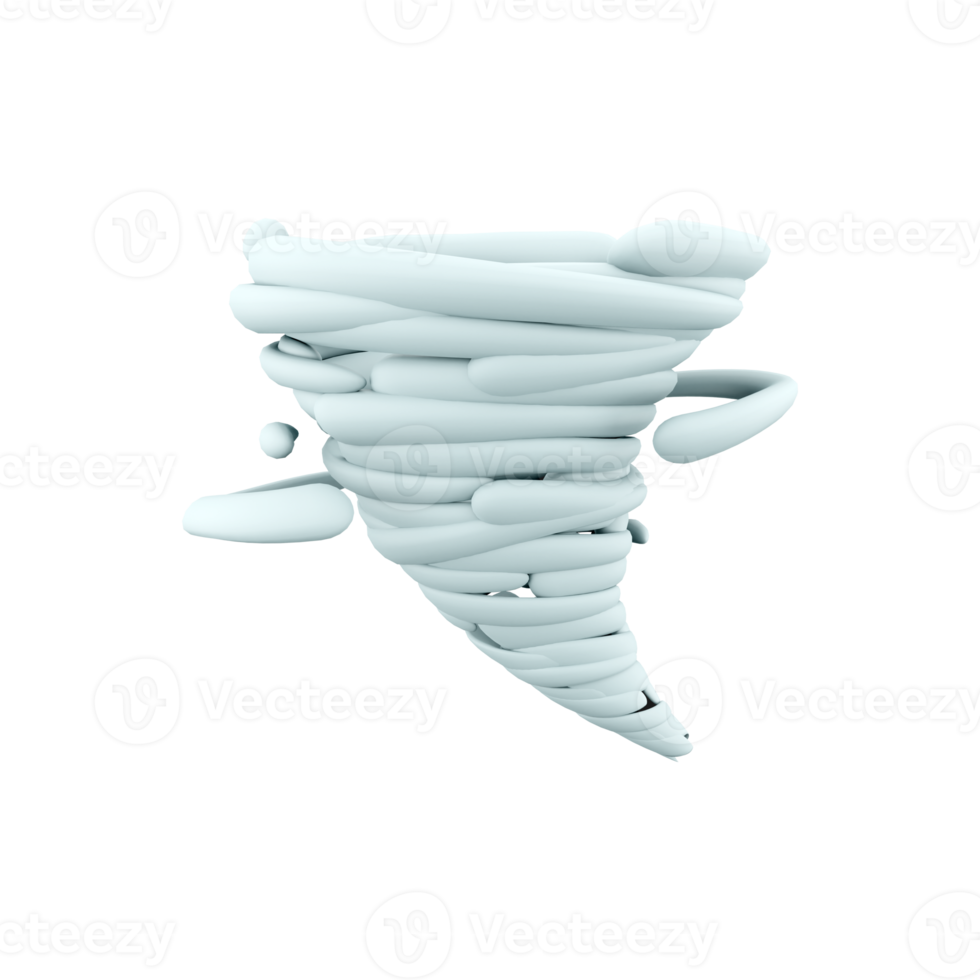 3d le rendu tornade icône. 3d rendre ouragan icône. tornade. png