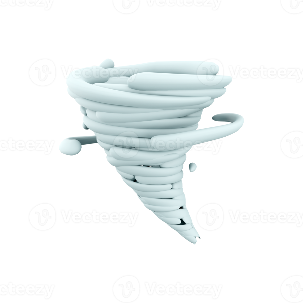 3d le rendu tornade icône. 3d rendre ouragan icône. tornade. png