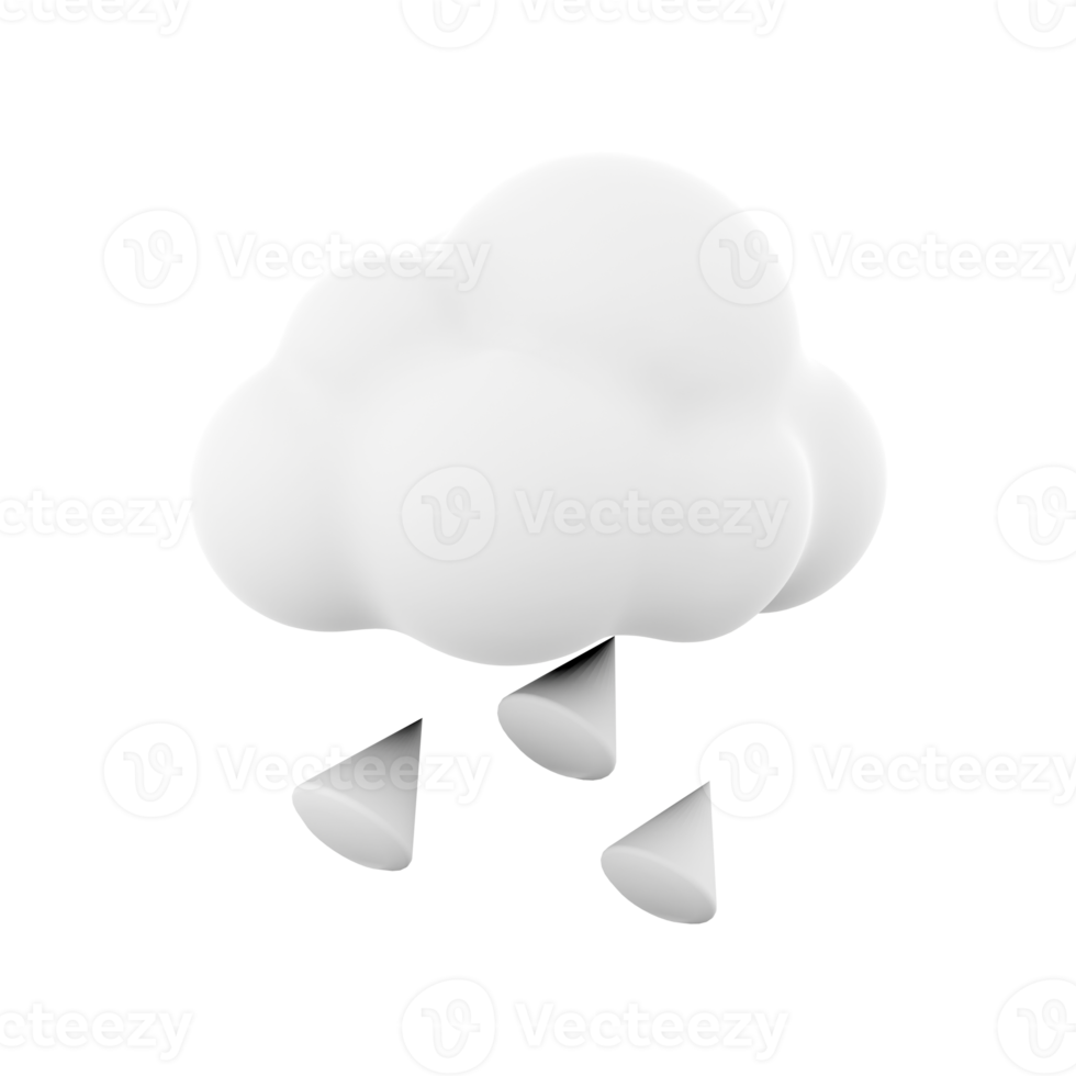 3d rendering hail cloud icon. 3d render weather cloud with hail icon. Hail cloud. png