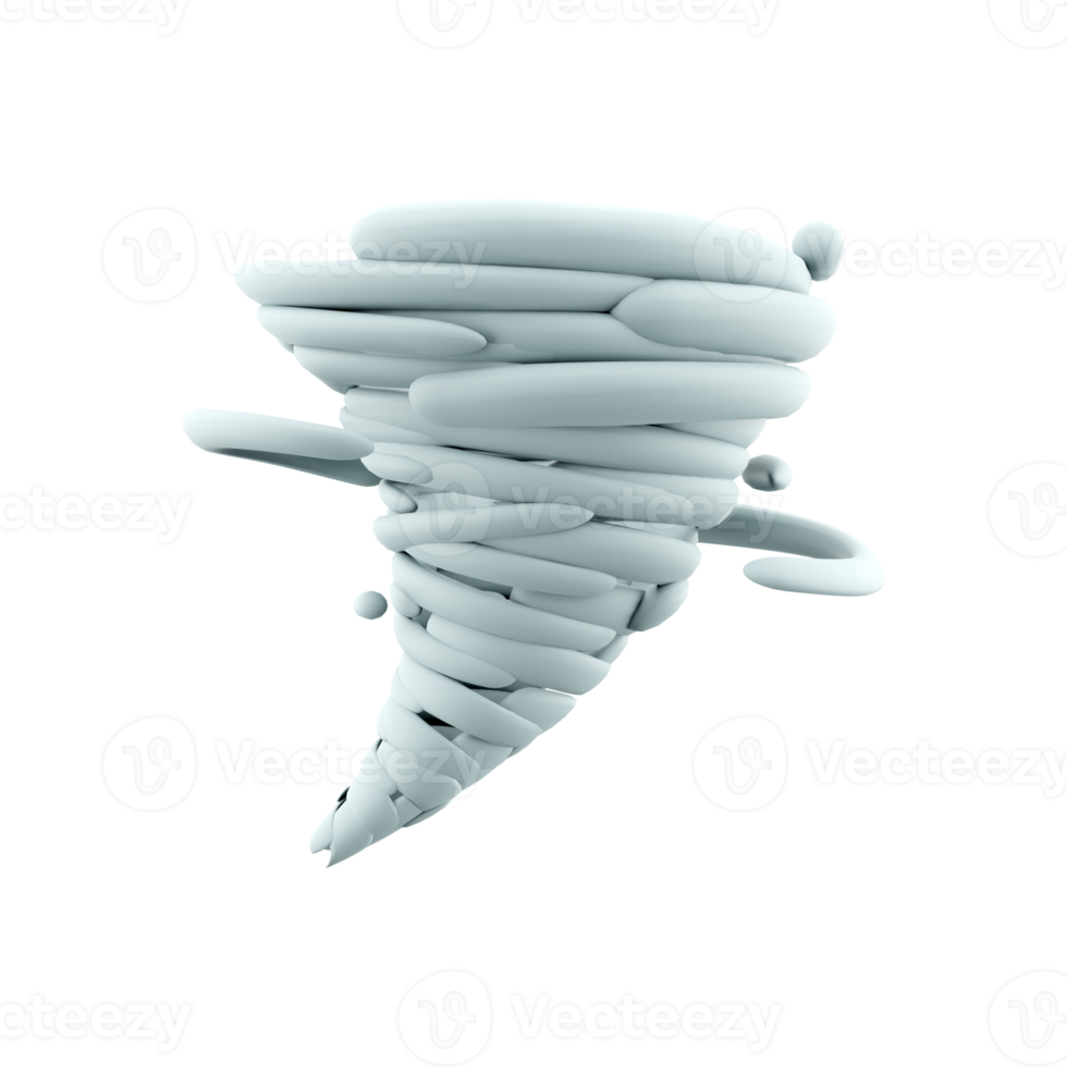 3d le rendu tornade icône. 3d rendre ouragan icône. tornade. png