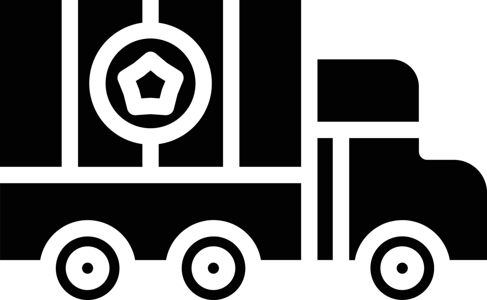 Military Truck Vector Icon Style