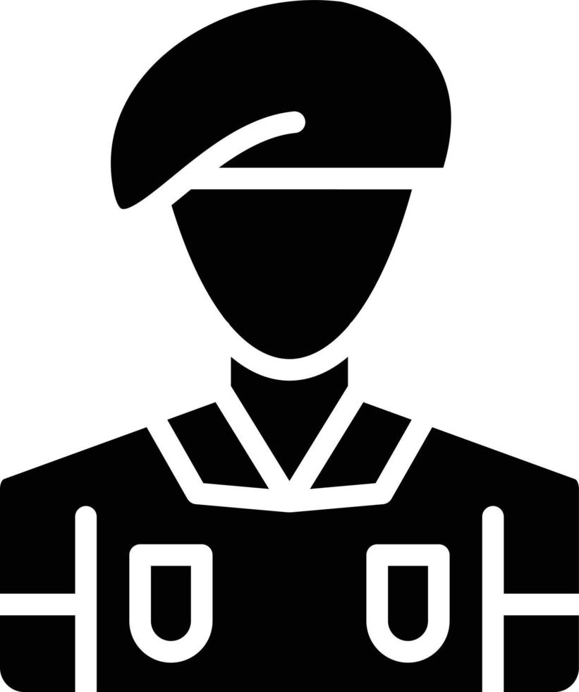 Ejército soldado vector icono estilo