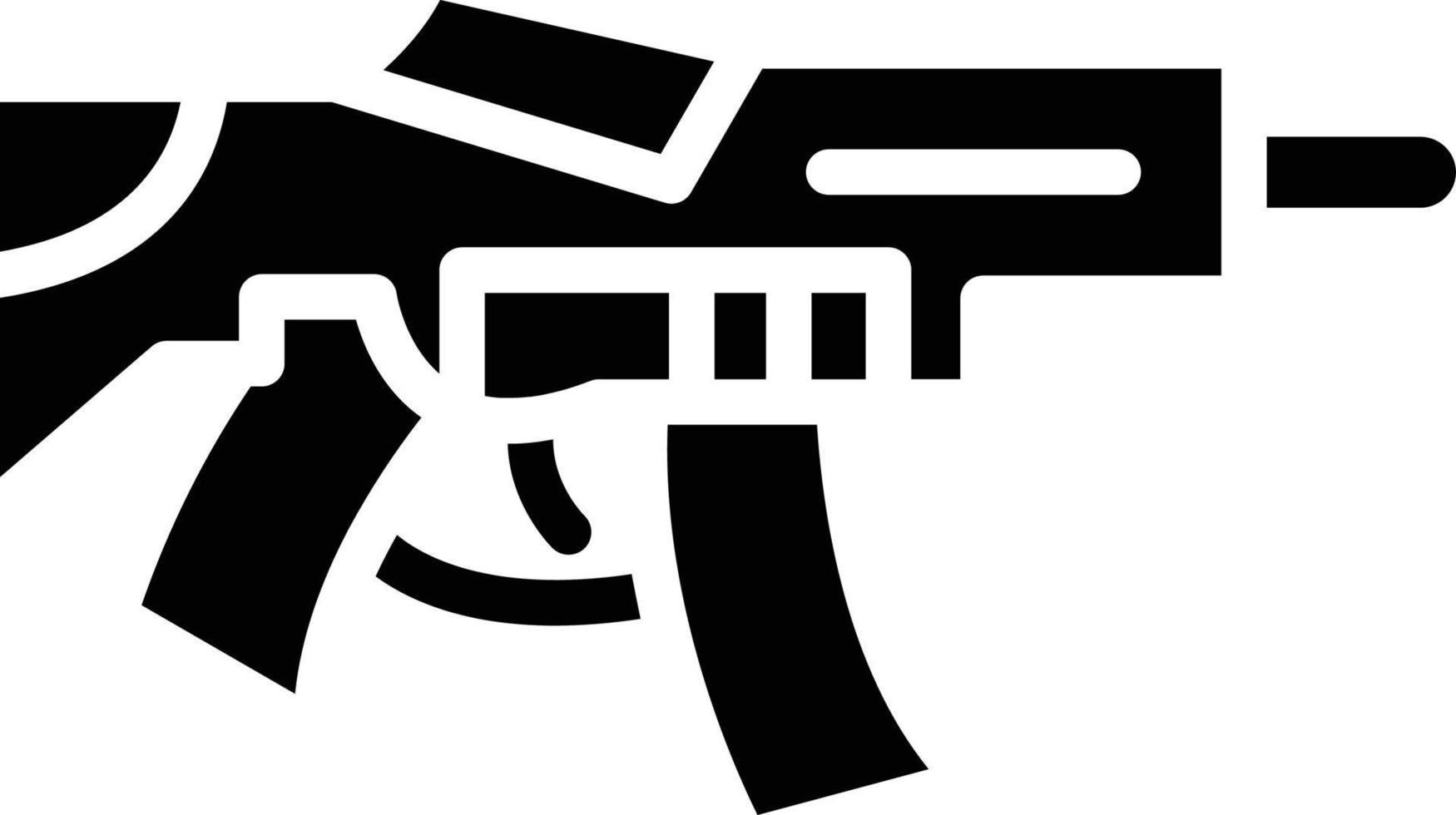 Machine Gun Vector Icon Style